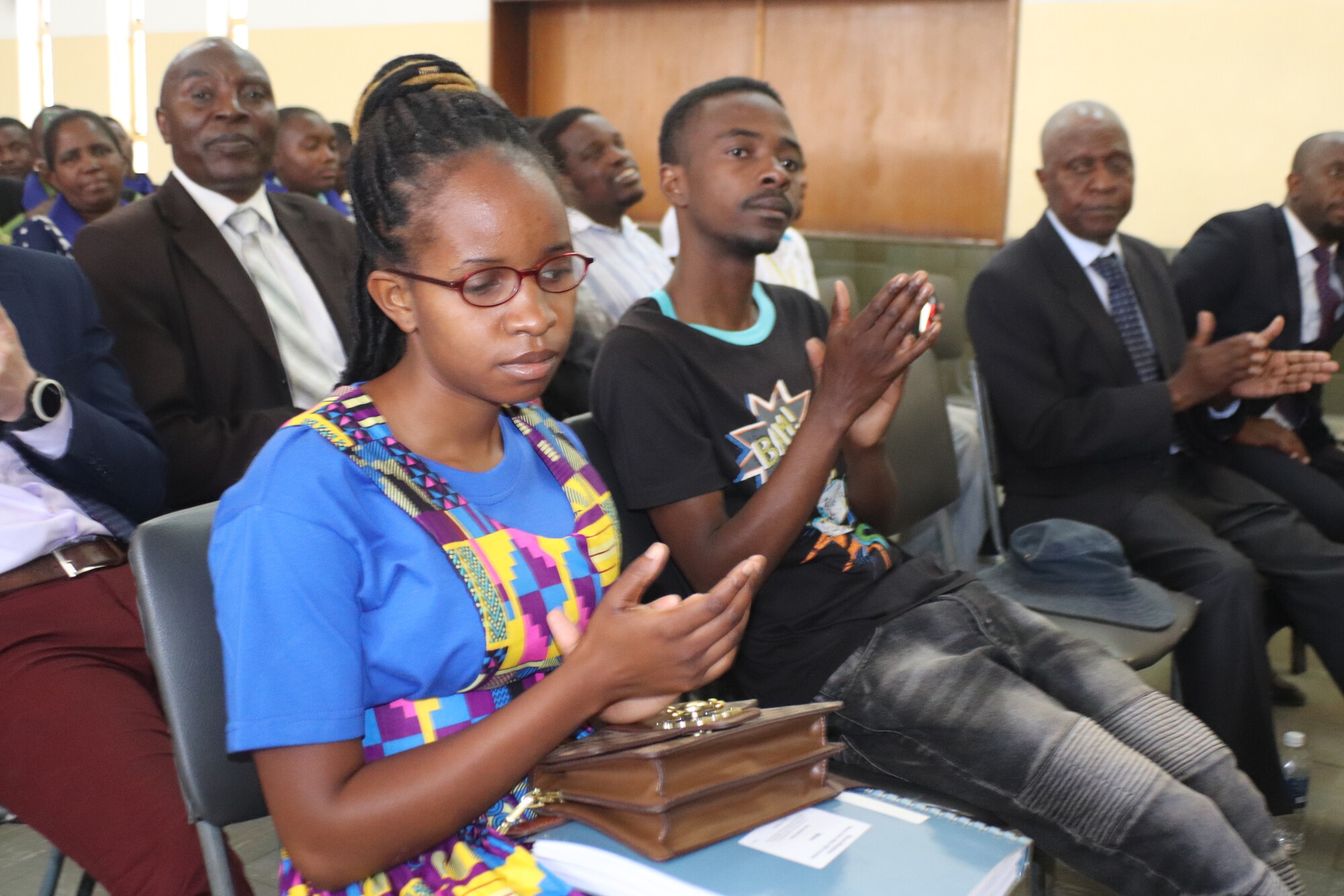 Visually impaired young lady at Shona braille Bible launch